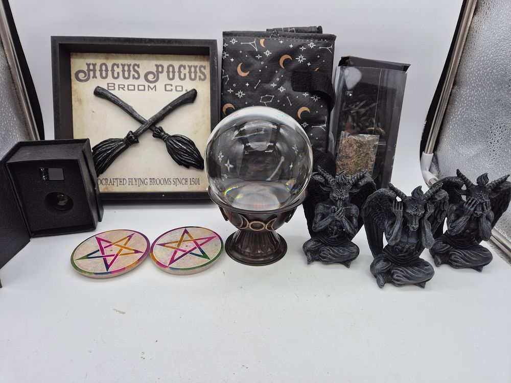 Lot 236: Gothic items and a crystal ball