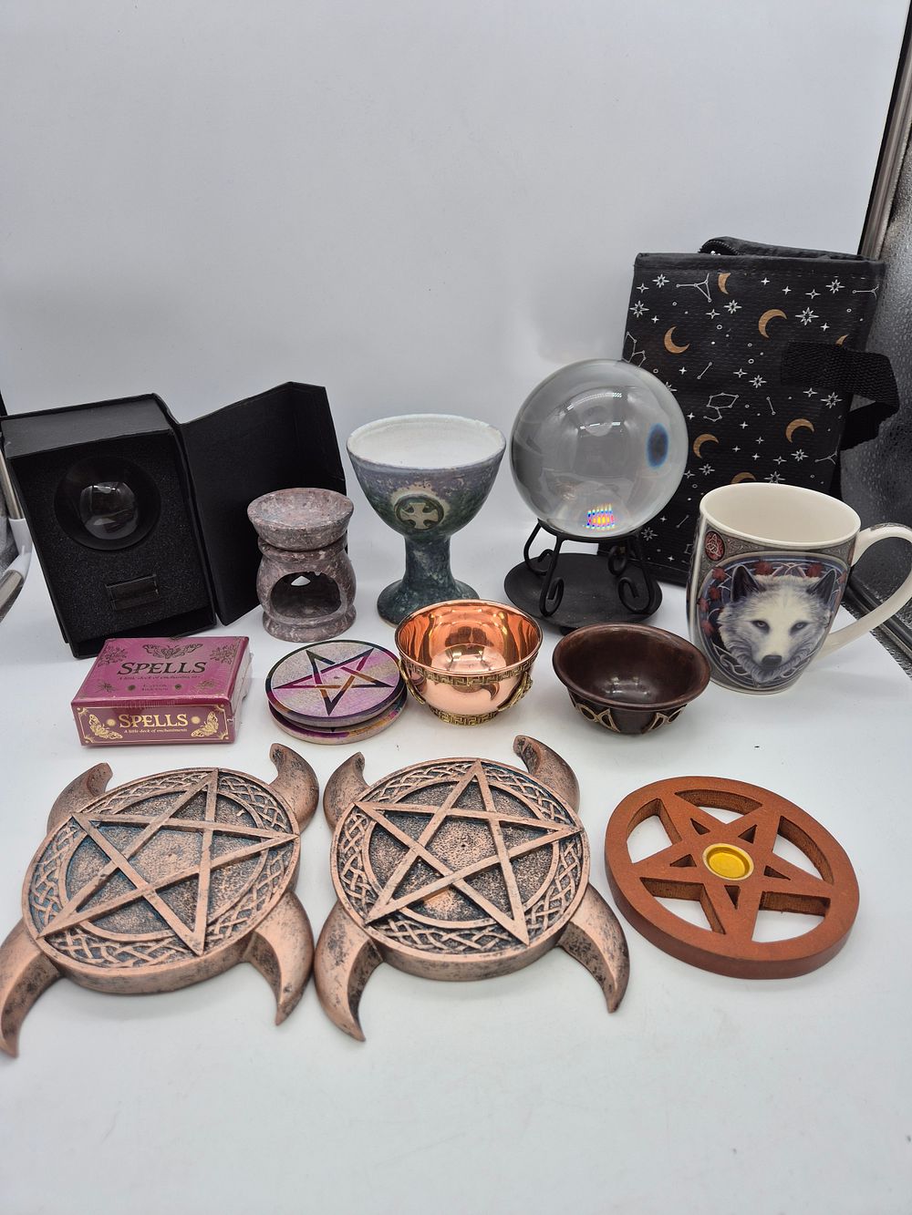 Lot 240: Gothic items and a crystal ball