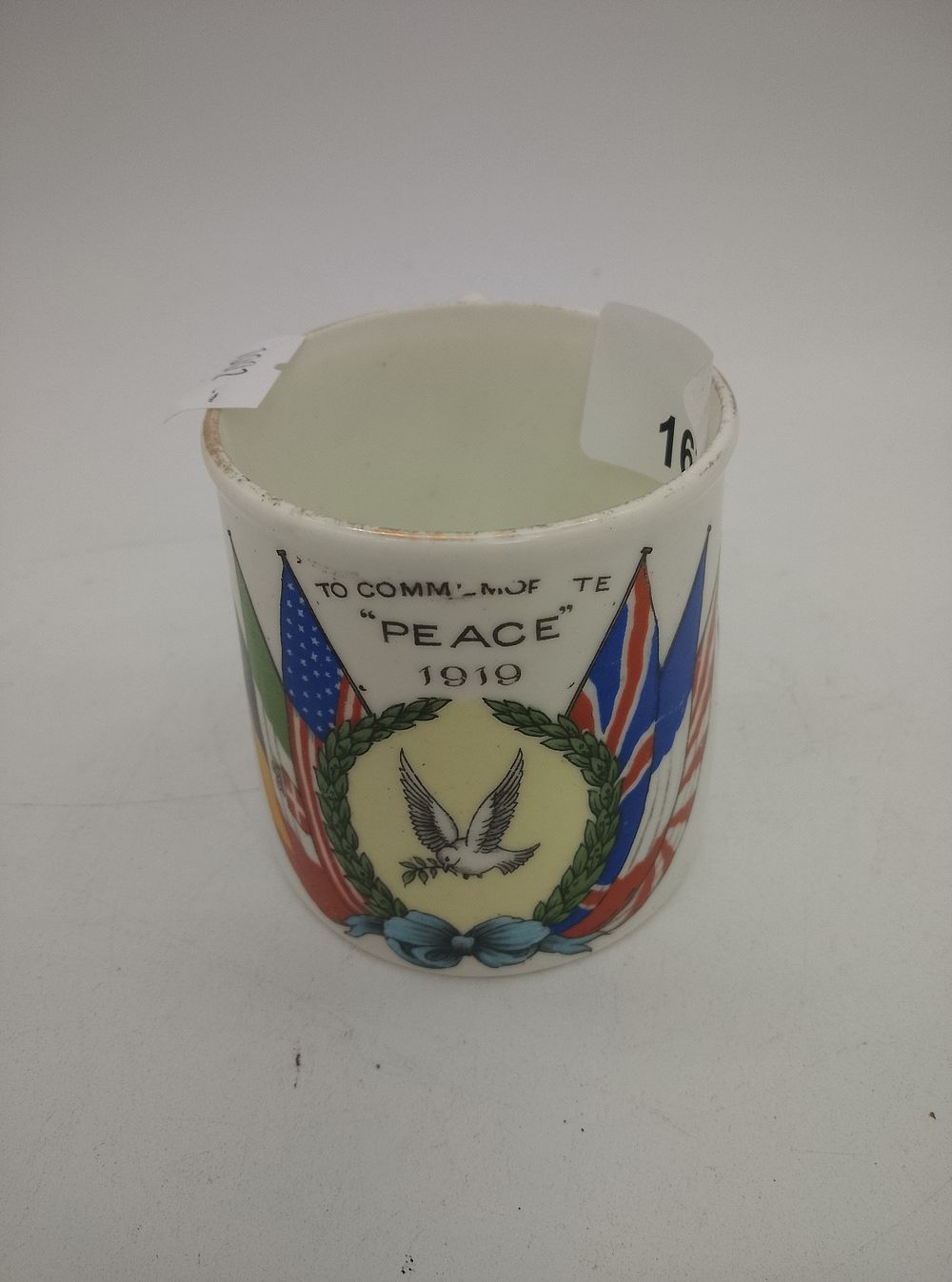 Lot 163: WWI Peace cup From War to Peace 6.5cm...