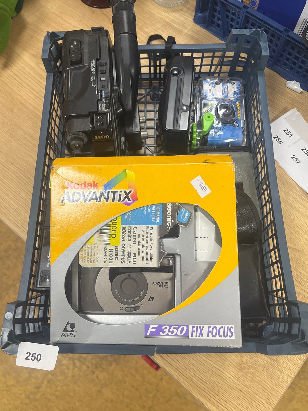 Lot 250: A basket of cameras