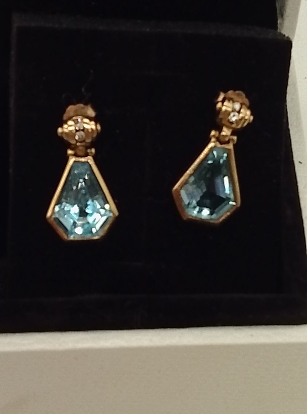 Lot 167: A Pair of 9ct Yellow Gold and Blue...