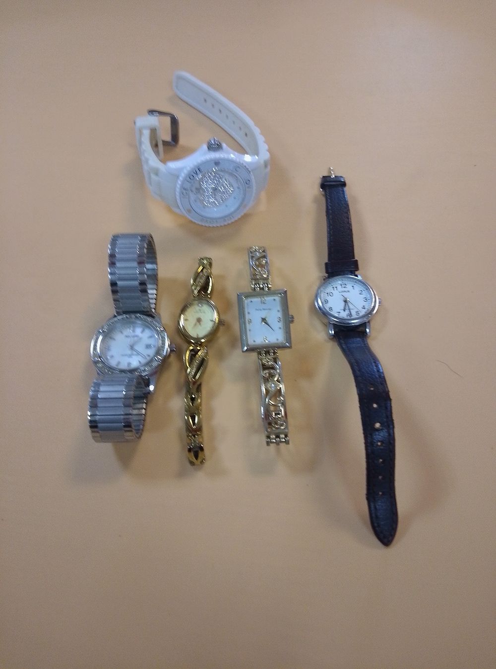 Lot 188: A Collection of Five Ladies Fashion Wristwatches Including...