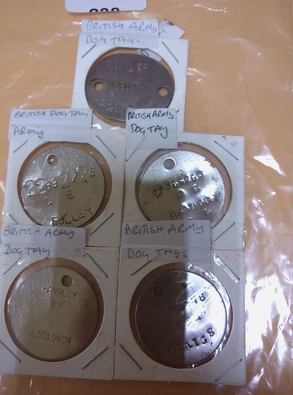 Lot 233: A Collection of British Army Personal Identity Discs