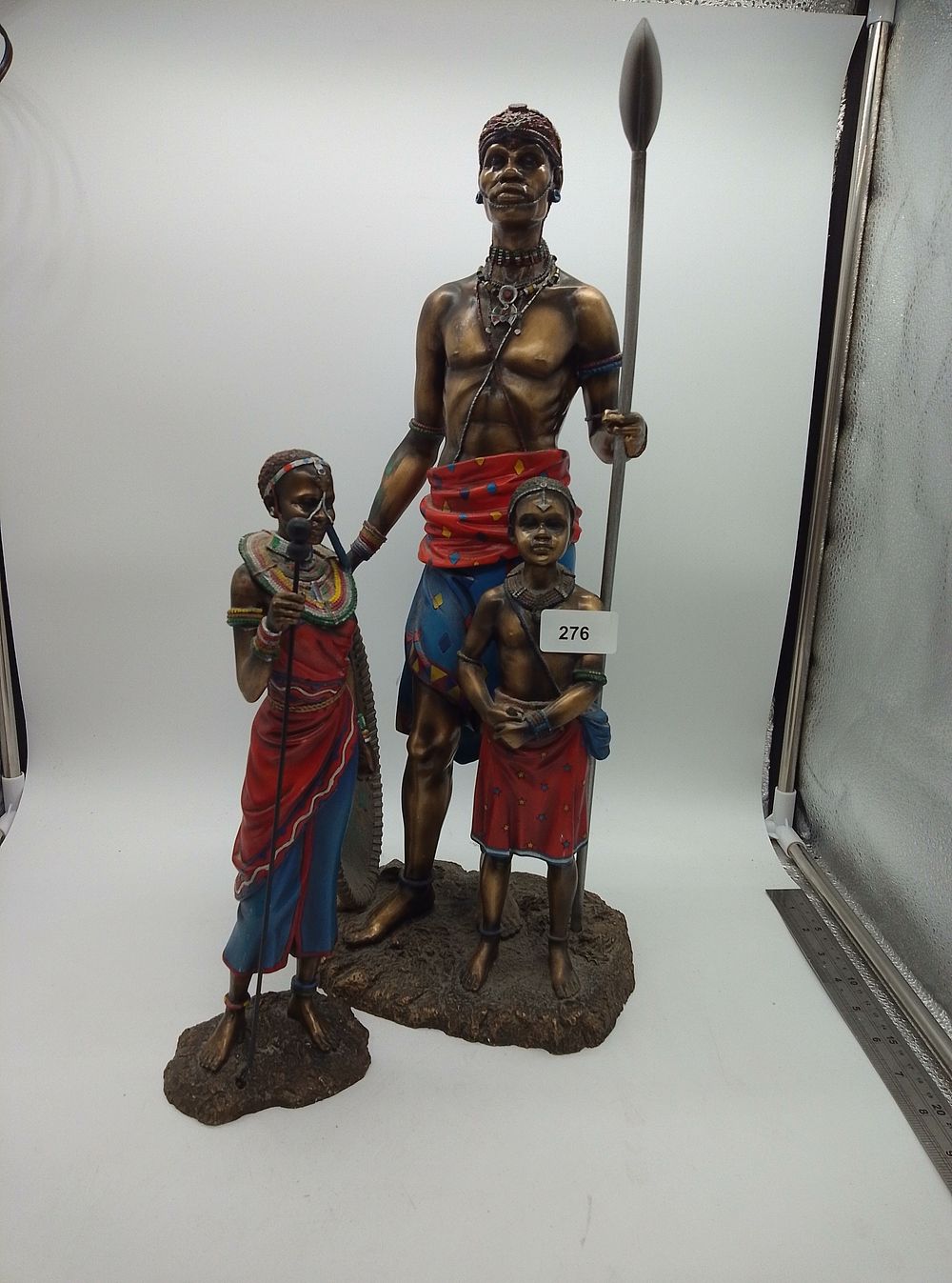 Lot 276: A Pair of Polychrome Cast Figurines in the...
