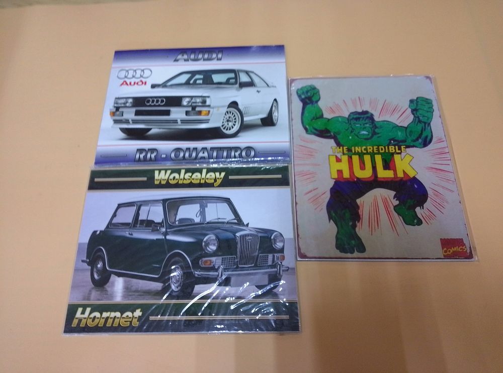 Lot 281: A Trio of Decorative Automotive and Comic Book...