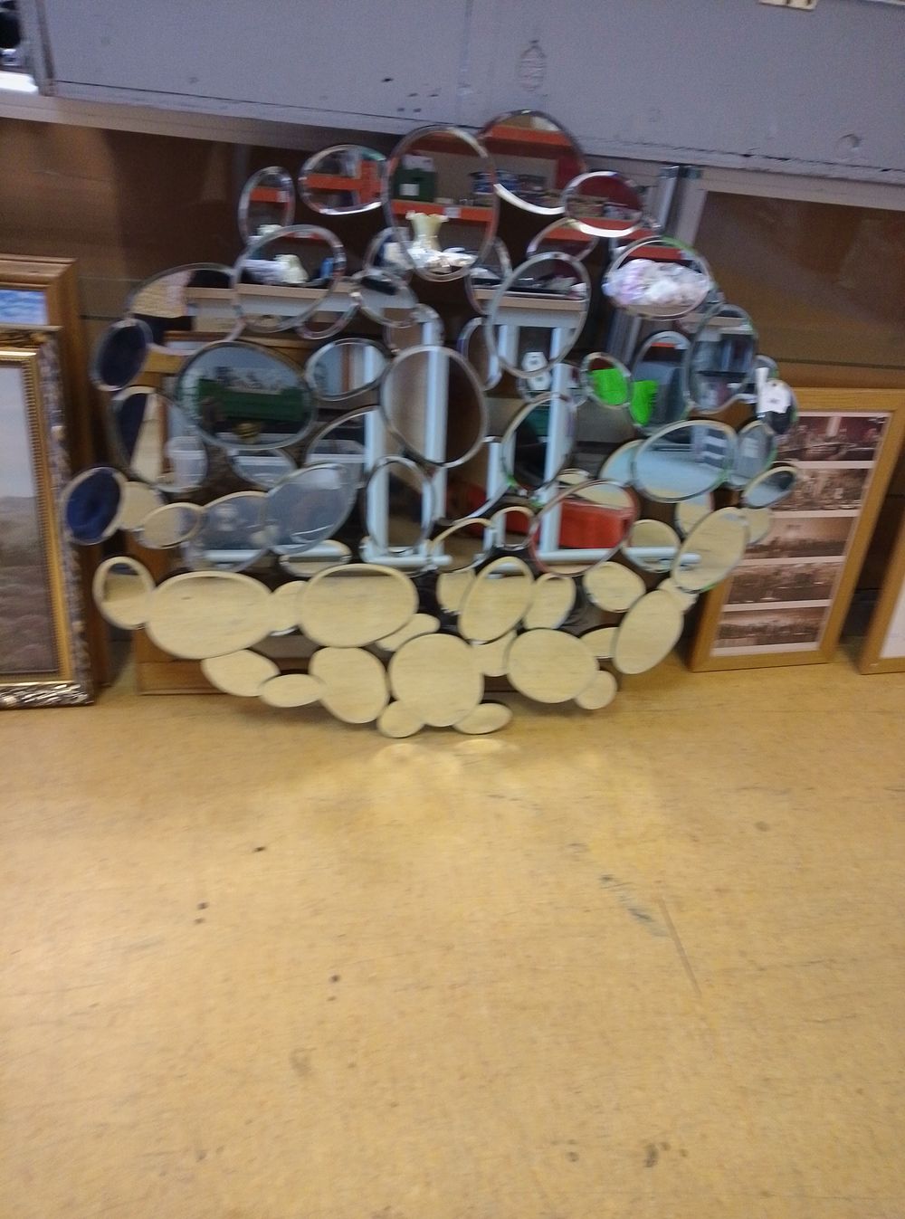 Lot 292: A Large Contemporary Ikea Multi-Plate Pebble Design Wall...
