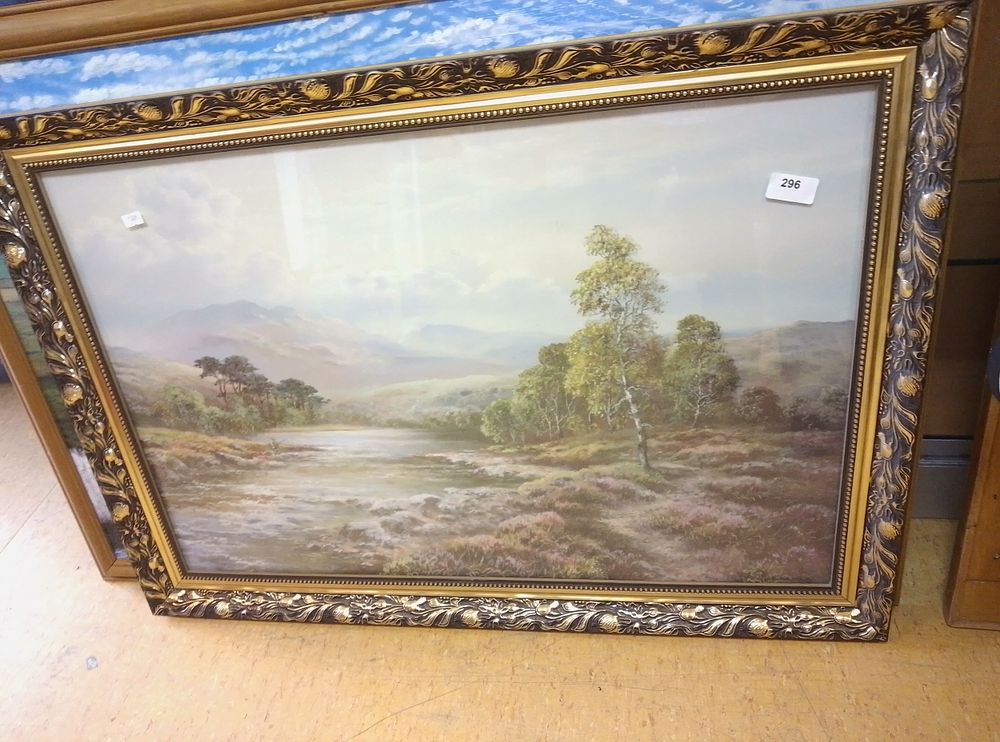 Lot 296: British School, Late 19th/Early 20th Century, 'Highland River...
