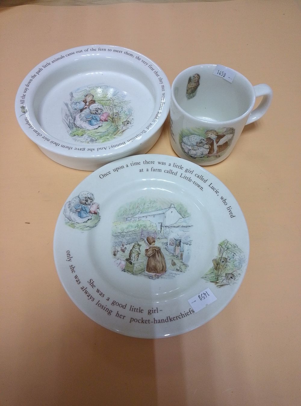 Lot 323: A Trio of Beatrix Potter Mrs. Tiggy-Winkle Themed...