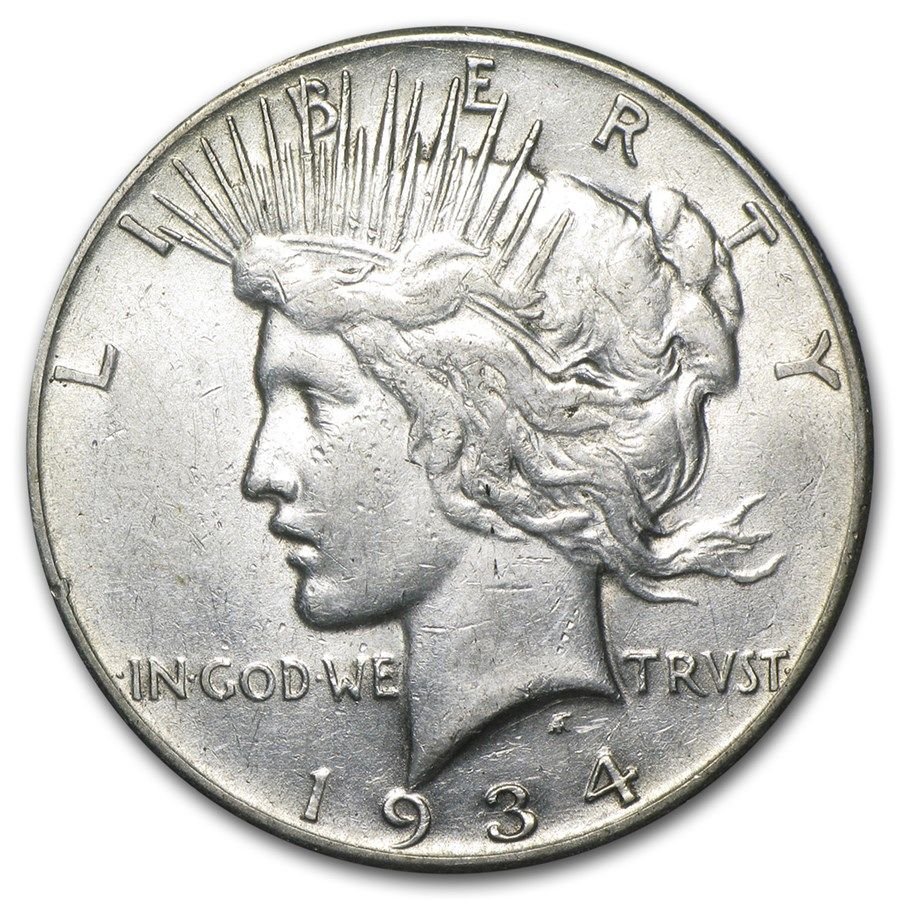 Lot 68: 1934-S Peace Dollar XF