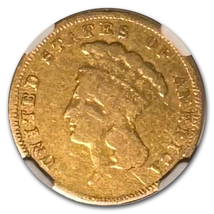 Lot 87: 1856-S Gold $3 Princess Fine-15 NGC