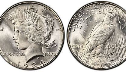 Lot 100: 1934-D Peace Dollar Raw
