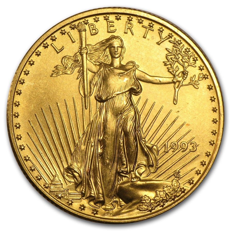 Lot 117: 1993 1/2 oz American Gold Eagle BU
