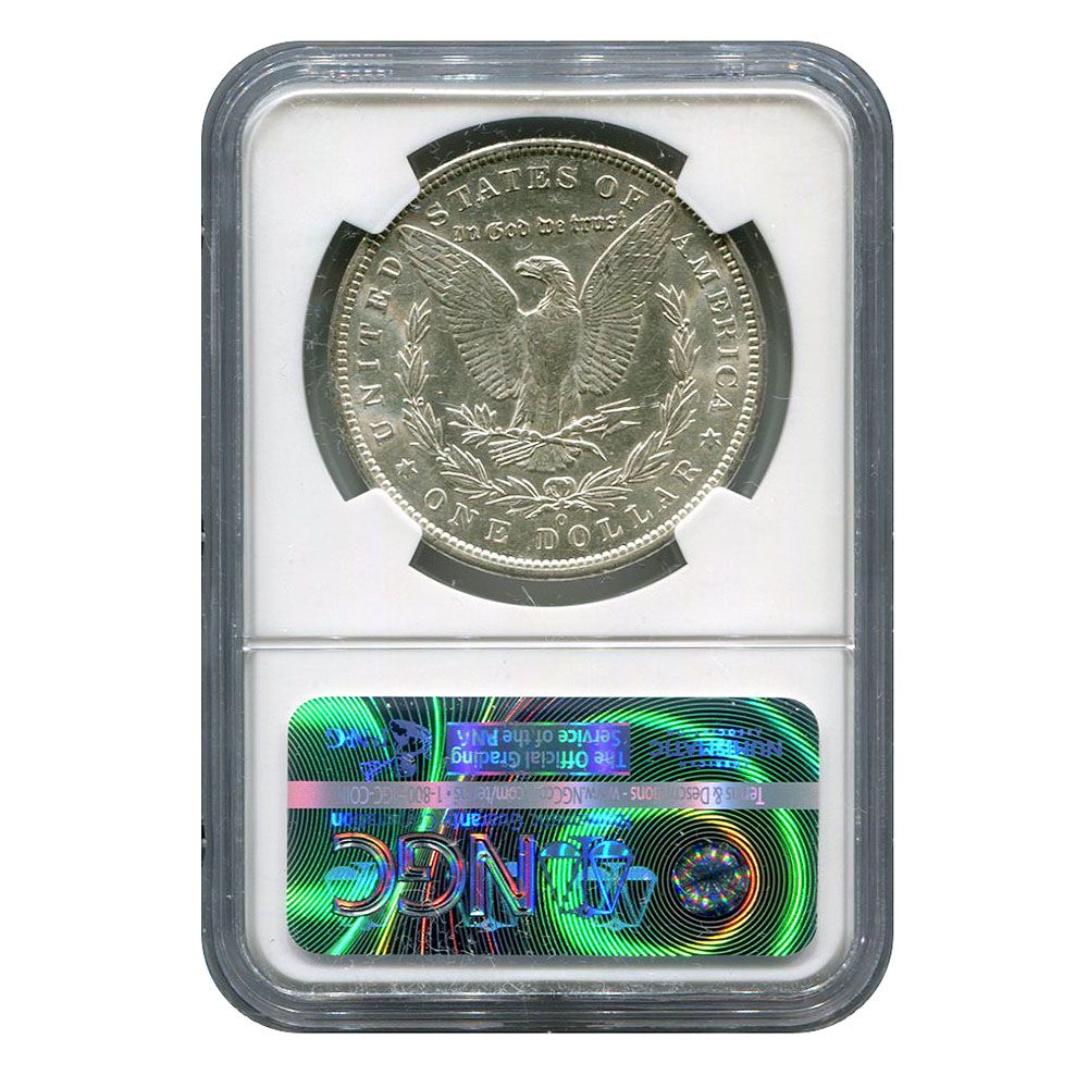 Lot 126: Certified Morgan Silver Dollar 1896-O AU58 NGC
