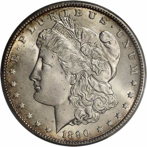 Lot 130: Certified Morgan Silver Dollar 1890-CC MS62 PCGS
