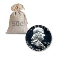 Lot 208: 90% Silver Proof Franklin Halves Roll (20pcs.)