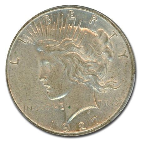 Lot 209: 1927-D Peace Dollar AU-55 PCGS