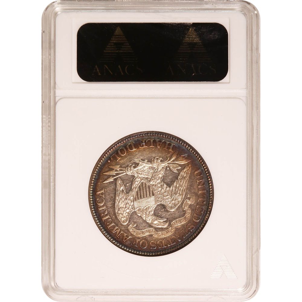 Lot 214: Certified Seated Liberty Half Dollar 1874 AU Details ANACS