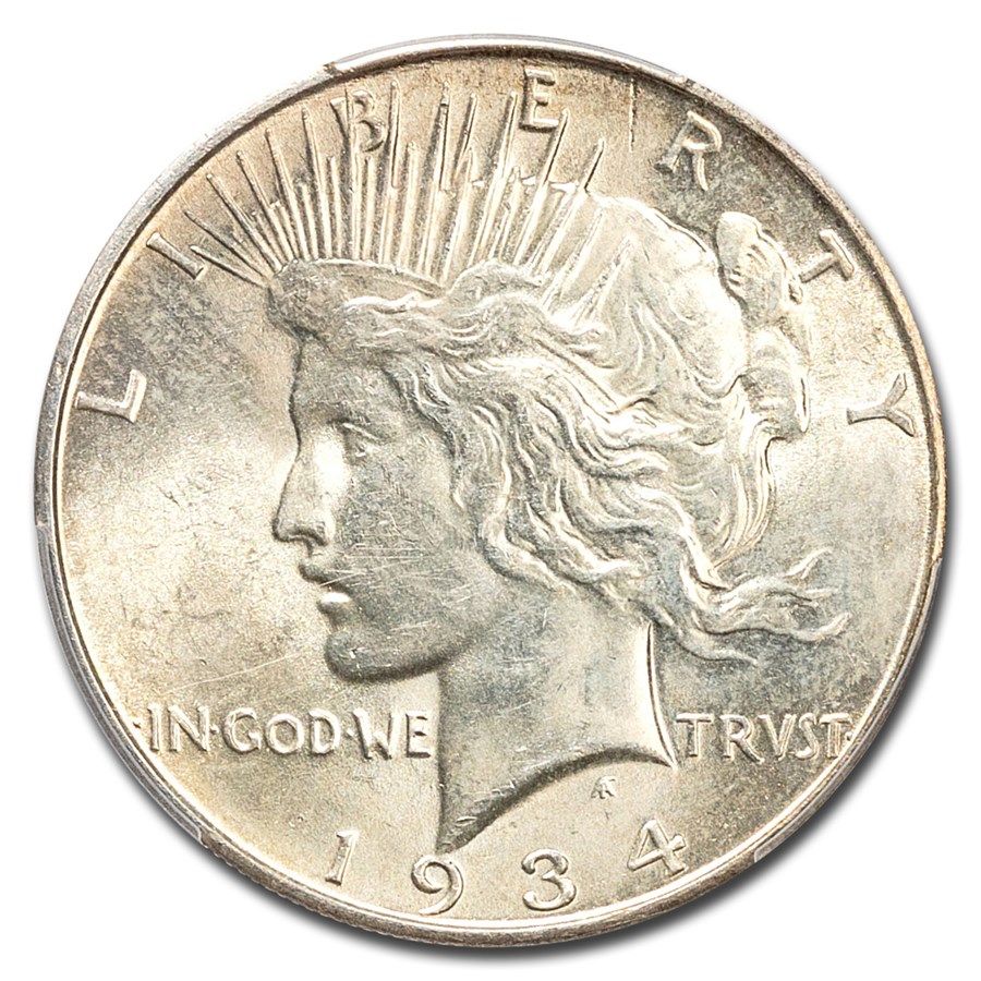 Lot 217: 1934-D Peace Dollar MS-63 PCGS