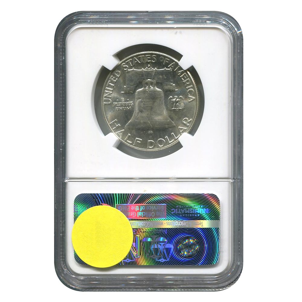 Lot 222: Certified Franklin Half Dollar 1962-D MS65 FBL NGC