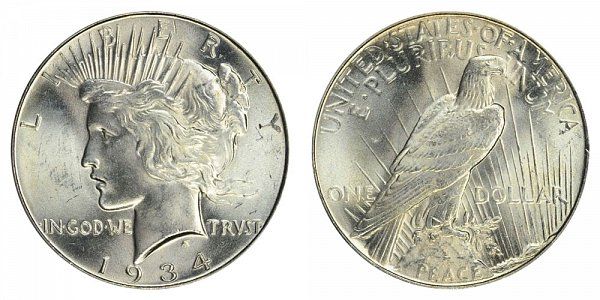 Lot 230: 1934-S Peace Dollar Raw