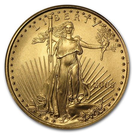 Lot 231: 2005 1/4 oz American Gold Eagle BU