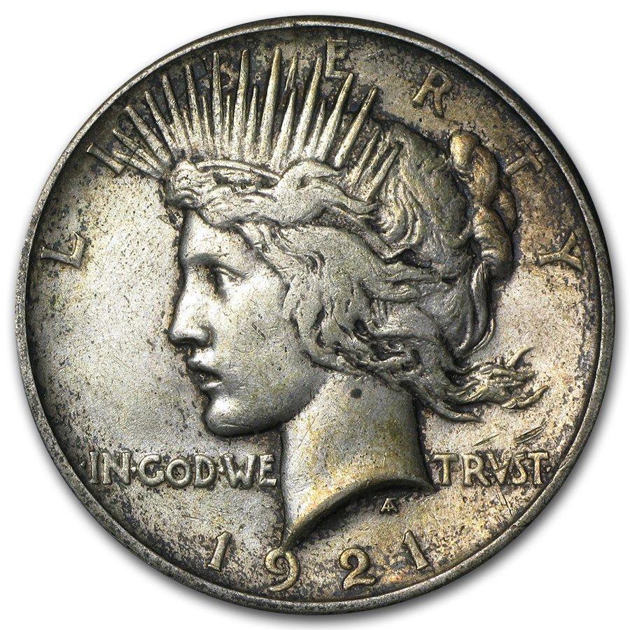 Lot 247: 1921 Peace Dollar XF (High Relief)