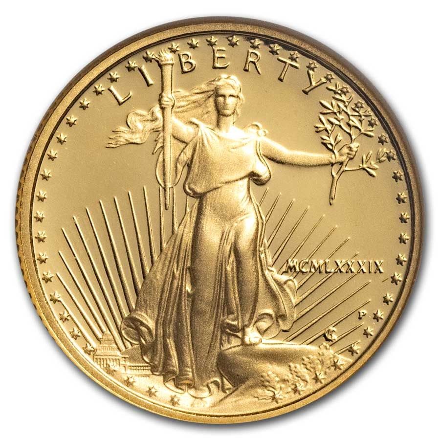 Lot 250: 1989-P 1/10 oz Proof American Gold Eagle PF-70 NGC