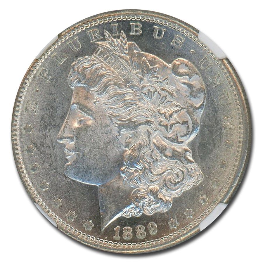 Lot 53: 1889-S Morgan Dollar MS-61 NGC