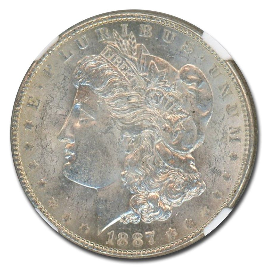 Lot 58: 1887/6 Morgan Dollar MS-62 NGC