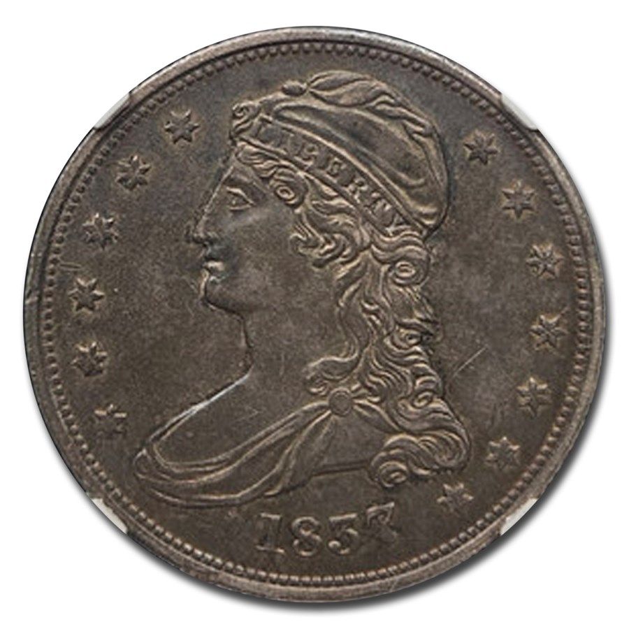 Lot 61: 1837 Reeded Edge Half Dollar AU-53 NGC