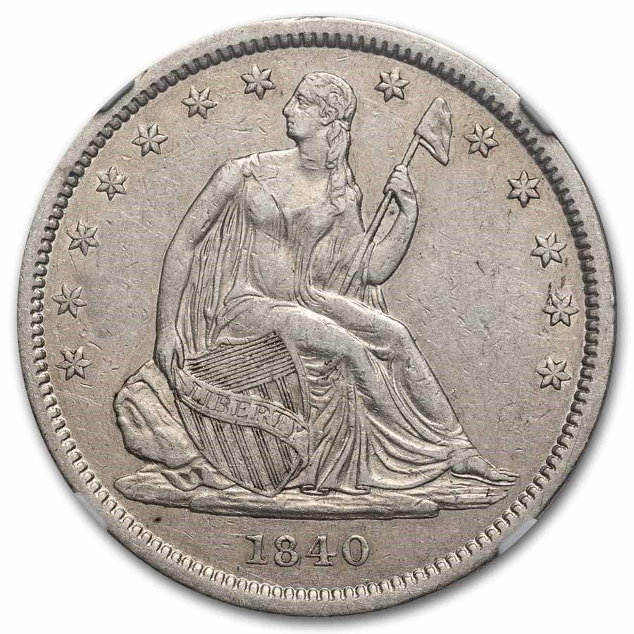 Lot 71: 1840 Liberty Seated Half Dollar AU-53 NGC