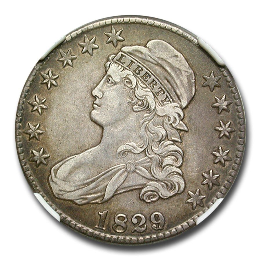 Lot 90: 1829 Bust Half Dollar XF-45 NGC