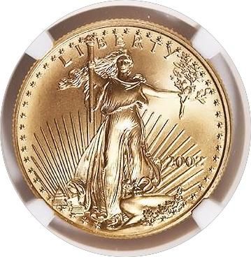 Lot 101: Certified American $25 Gold Eagle 2002 MS69 NGC