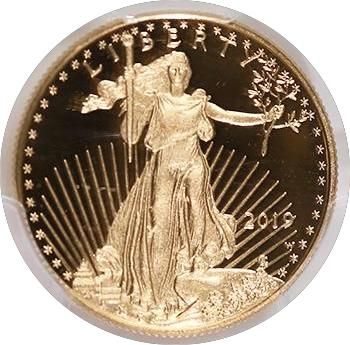 Lot 108: American $5 Eagle 2019-W PR70 PCGS First Strike