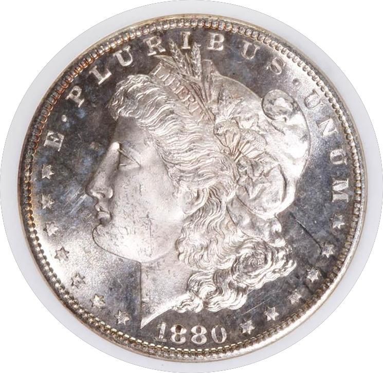 Lot 128: Certified Morgan Silver Dollar 1880-S MS65PL NGC
