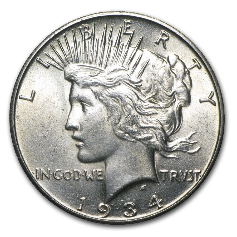 Lot 140: 1934-S Peace Dollar Raw