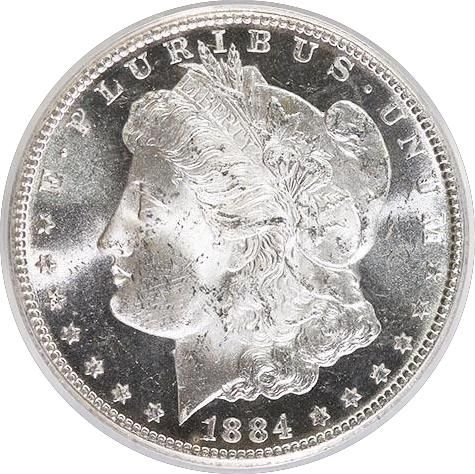 Lot 146:  Morgan Silver Dollar 1884-CC MS64 DMPL ANACS