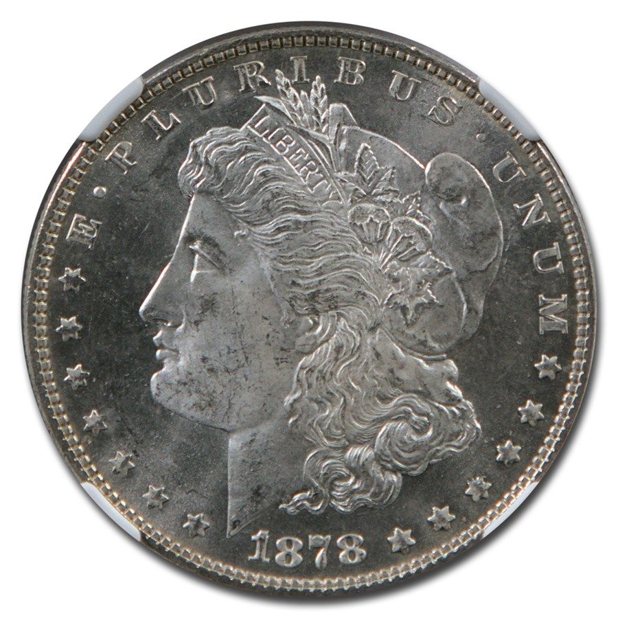 Lot 147: 1878 Morgan Dollar 7 TF MS-64 NGC (Green Label, Reverse of 78)