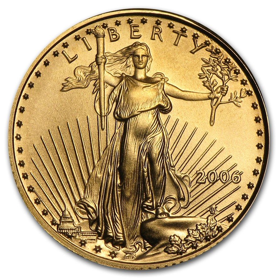 Lot 201: 2006 1/10 oz American Gold Eagle BU