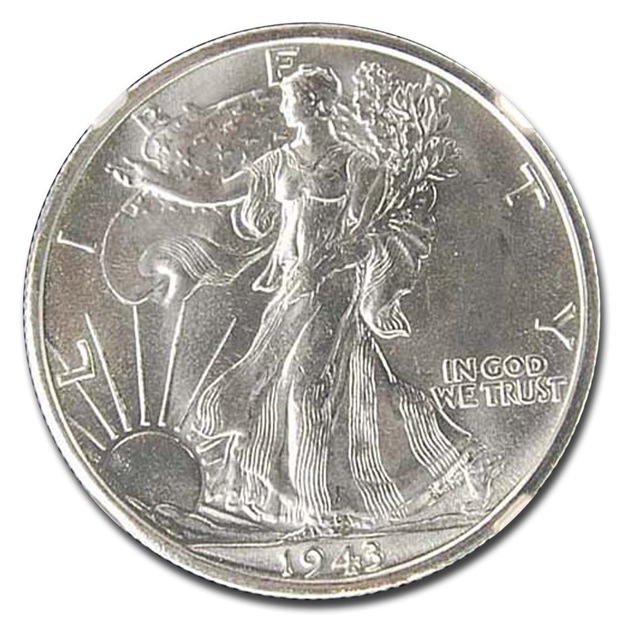 Lot 208: 1943-S Walking Liberty Half Dollar MS-66+ NGC