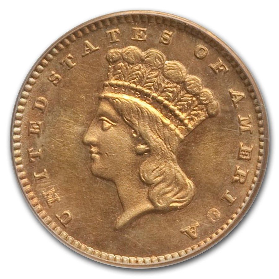 Lot 217: 1887 $1 Indian Head Gold MS-63 PCGS