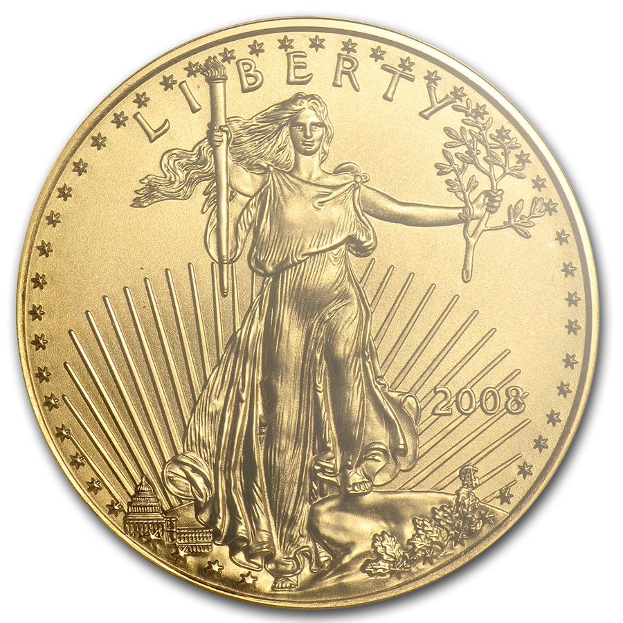 Lot 240: 2008 1/2 oz American Gold Eagle MS-70 NGC