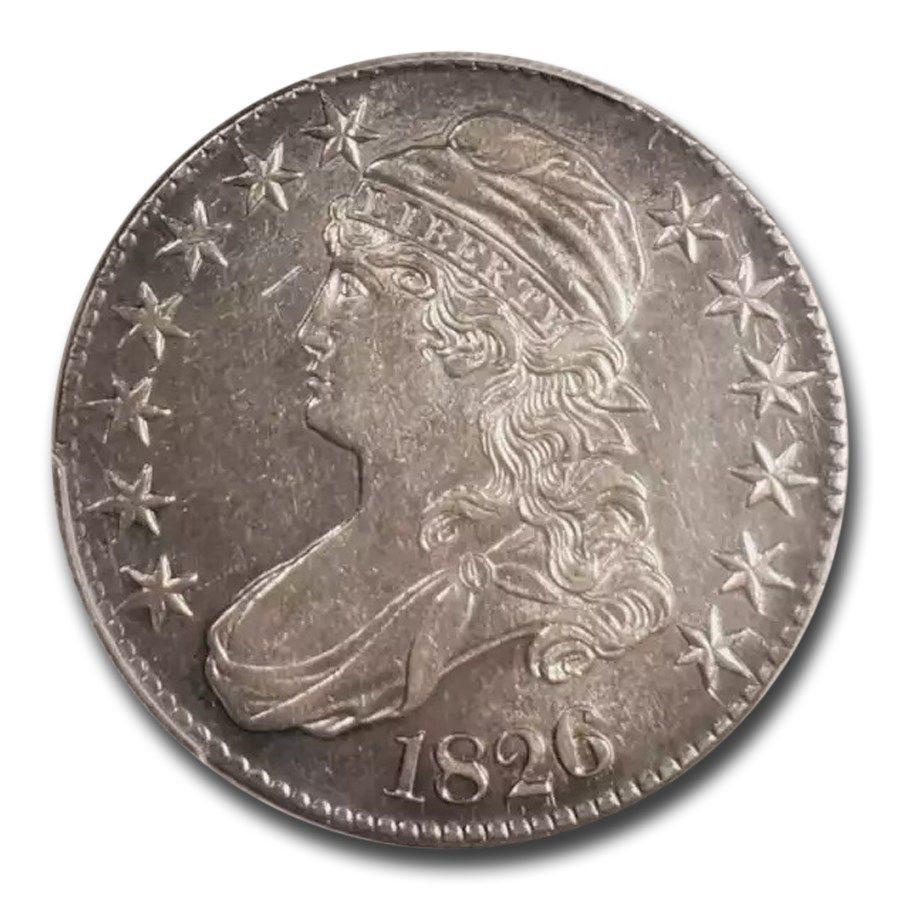 Lot 250: 1826 Bust Half Dollar AU-58 PCGS