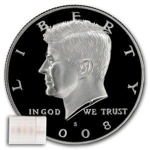 Lot 1000: Kennedy Half Roll 2008-S Silver PF