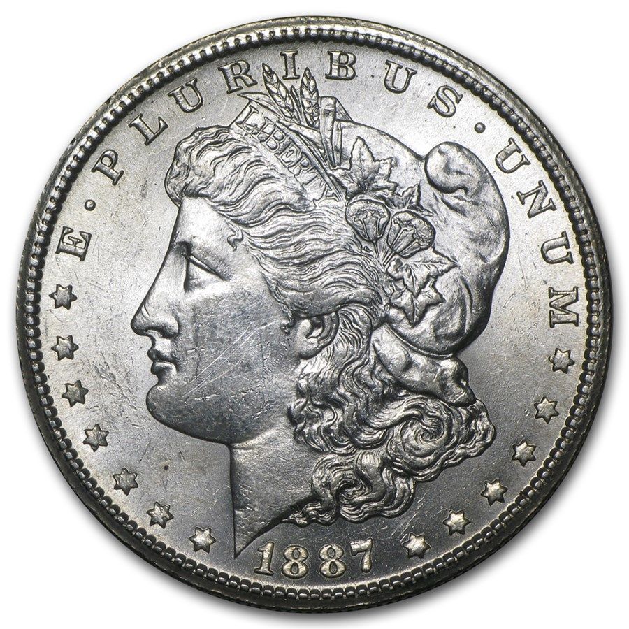 Lot 52: Certified Morgan Silver Dollar 1887-S Choice BU