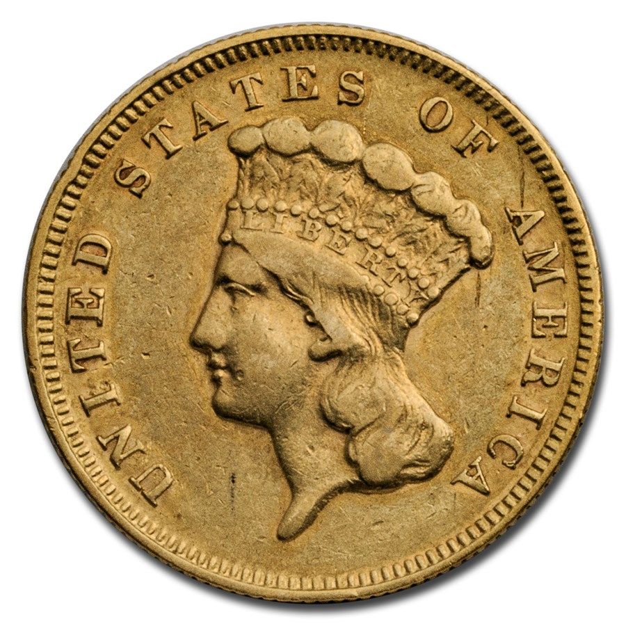 Lot 73: $3 Gold Princess XF Details