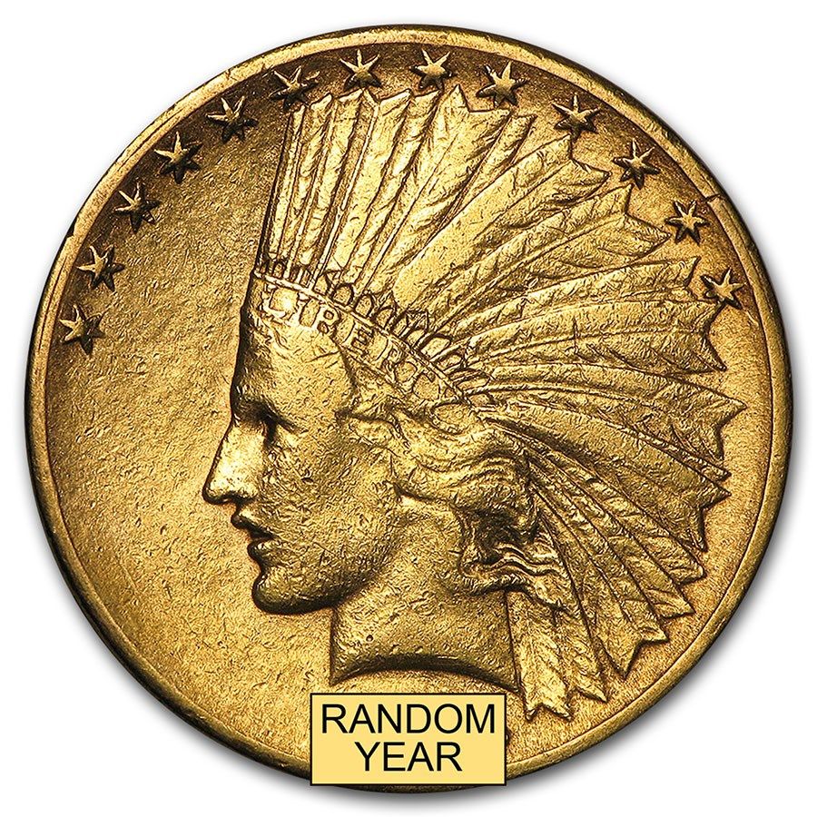 Lot 83: $10 Indian Gold Eagle (Cleaned)