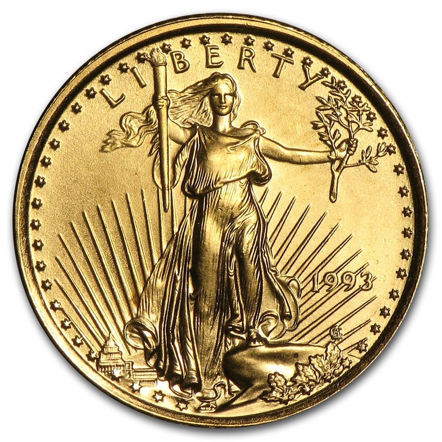 Lot 139: 1993 1/10 oz American Gold Eagle BU