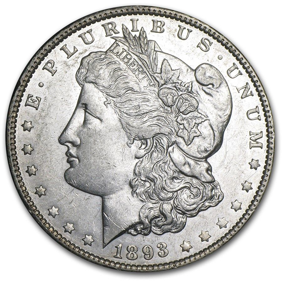 Lot 212: Certified Morgan Silver Dollar 1893-O AU Details NGC