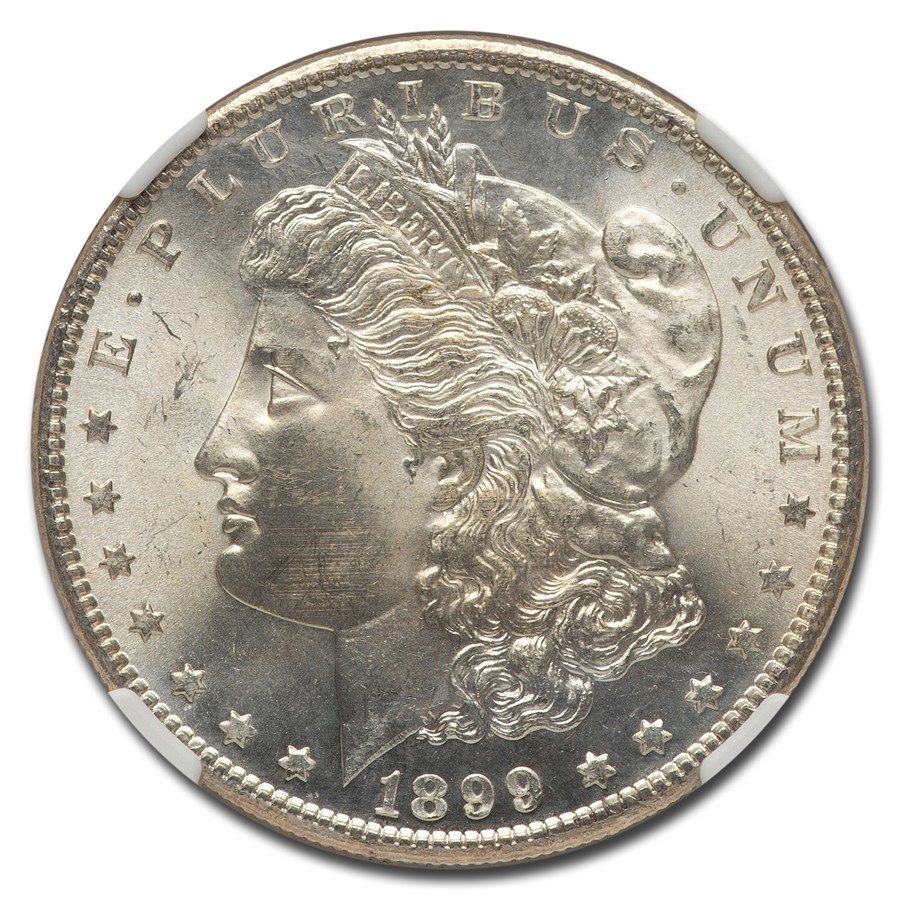Lot 214: Certified Morgan Silver Dollar $1 1899-S MS64 PCGS